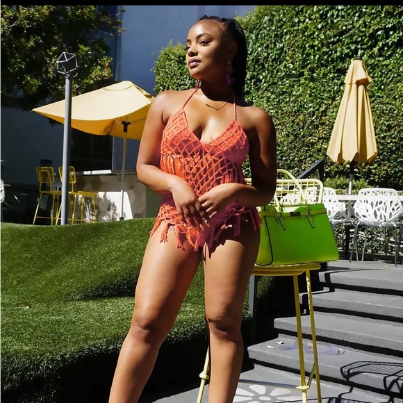 Crochet bikini light pink size Medium - Picture 7 of 8